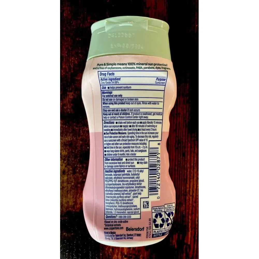 COPPERTONE Pure & Simple #1 Rated! BABY Sunscreen SPF 50 Mineral Protection 6oz